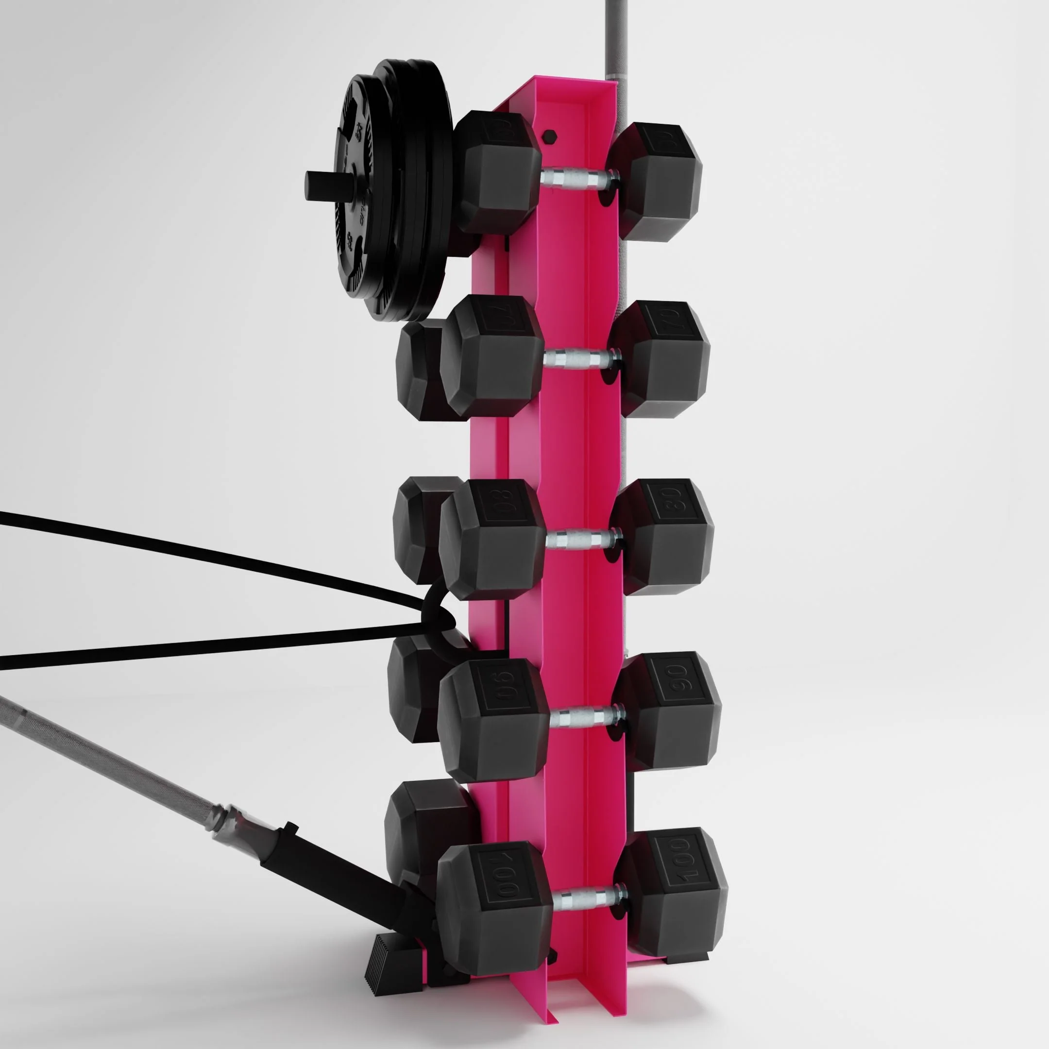 Alpha Elite | 5-Tier Vertical Dumbbell Storage Rack - Image 23