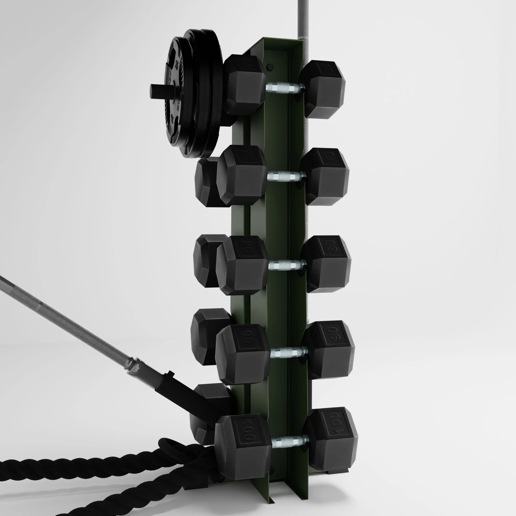 Alpha Elite | 5-Tier Vertical Dumbbell Storage Rack - Image 30