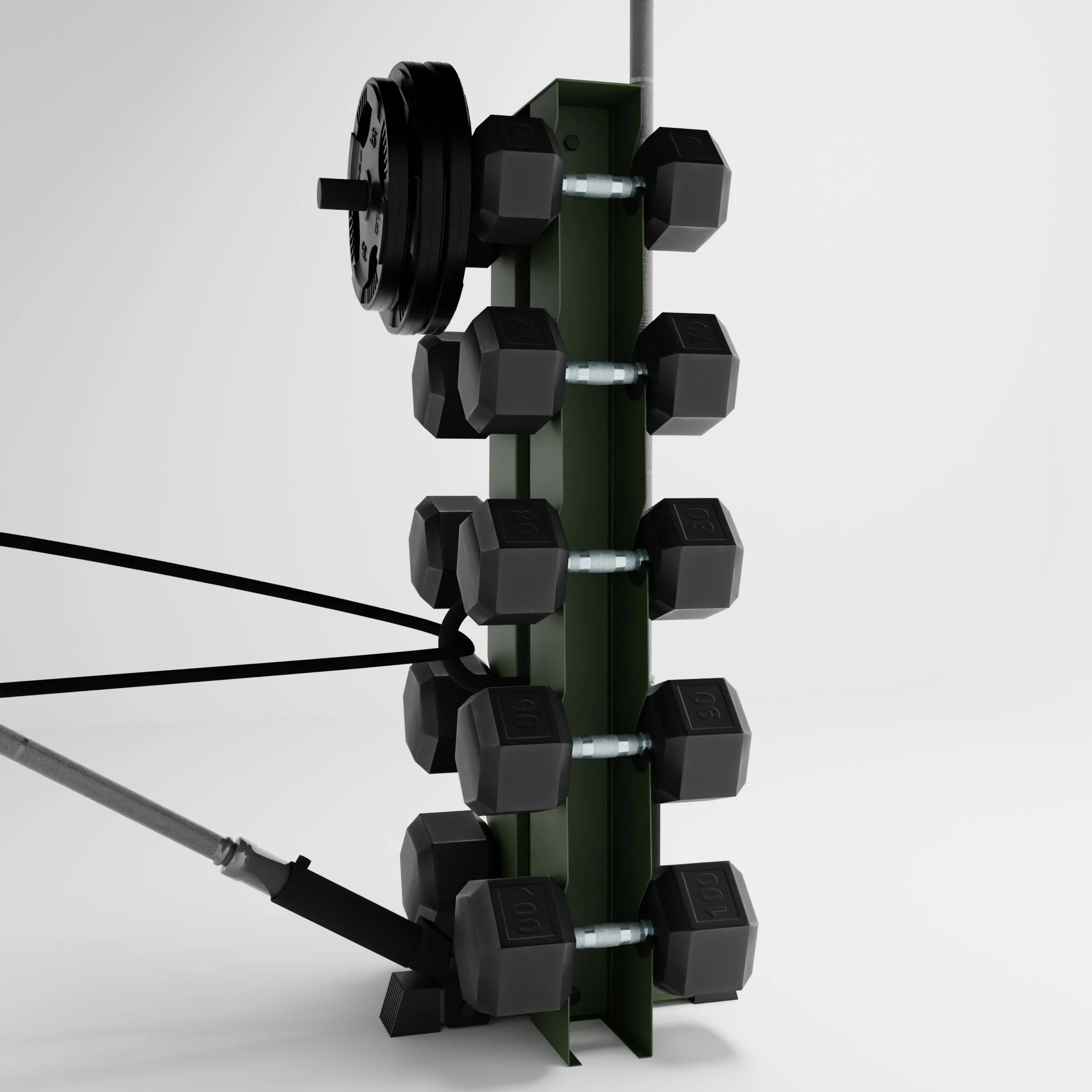Alpha Elite | 5-Tier Vertical Dumbbell Storage Rack - Image 31