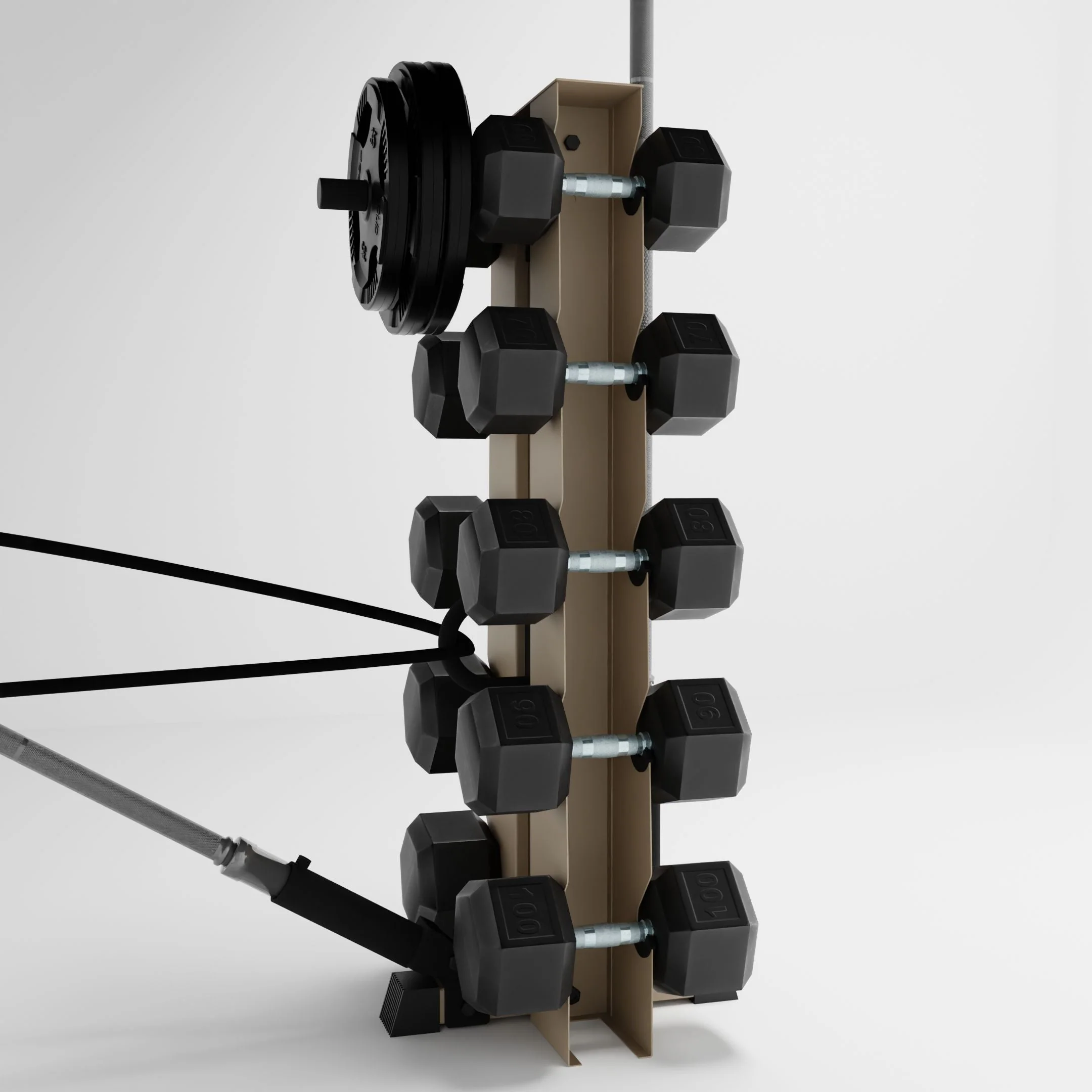 Alpha Elite | 5-Tier Vertical Dumbbell Storage Rack - Image 39