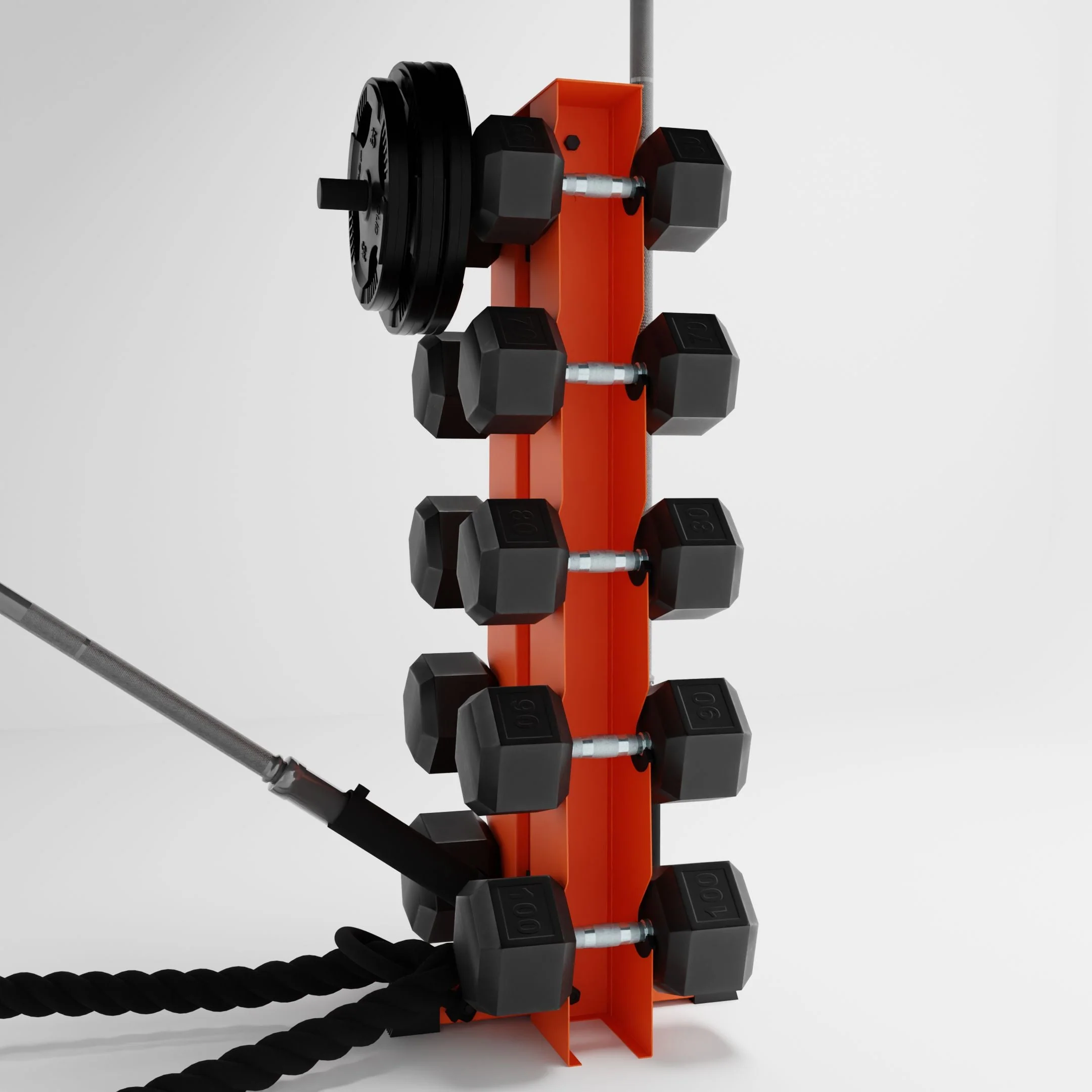 Alpha Elite | 5-Tier Vertical Dumbbell Storage Rack - Image 46