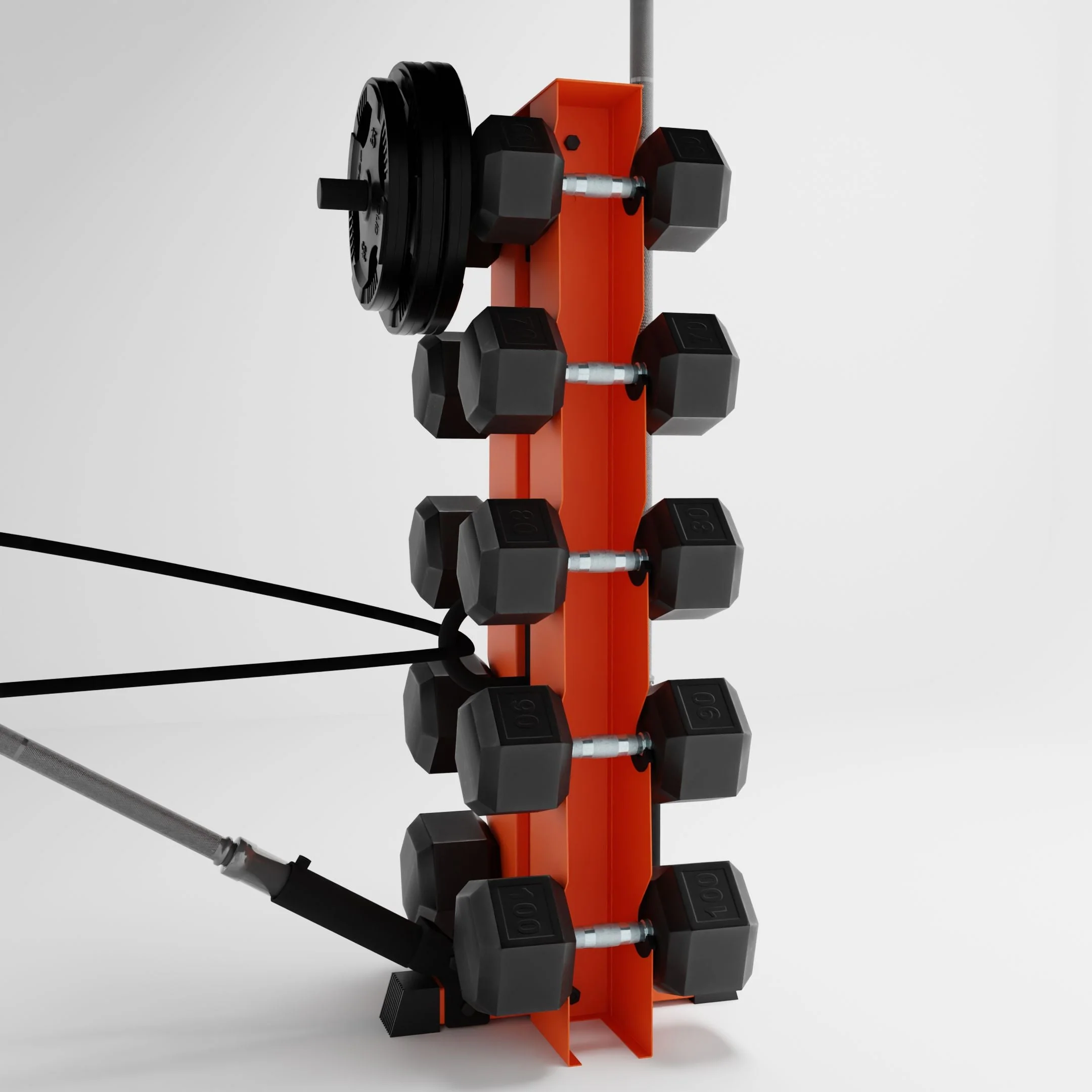 Alpha Elite | 5-Tier Vertical Dumbbell Storage Rack - Image 47