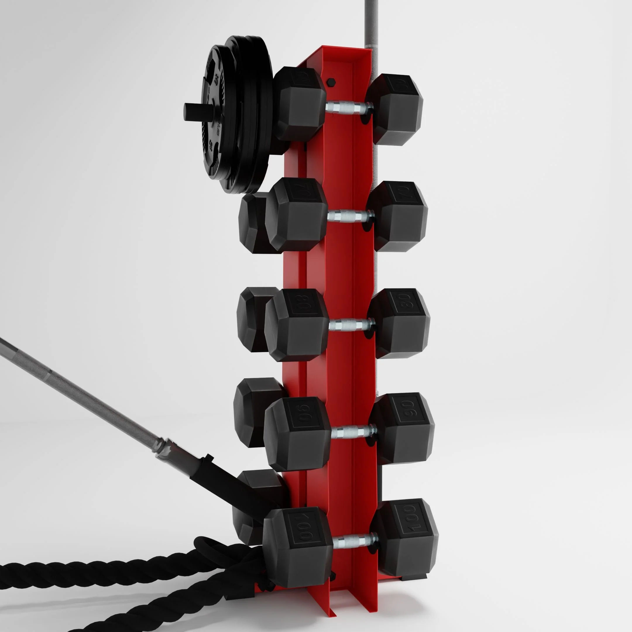 Alpha Elite | 5-Tier Vertical Dumbbell Storage Rack - Image 50