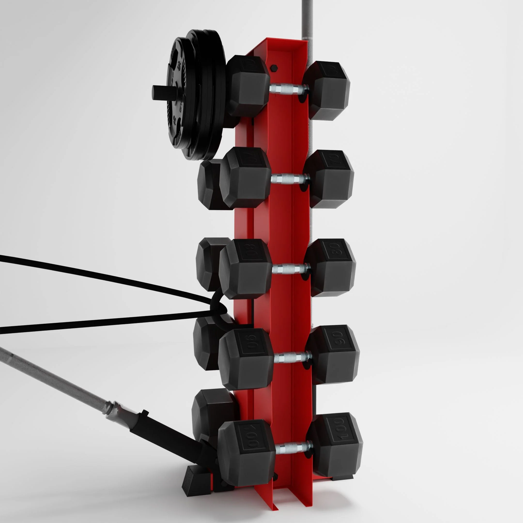 Alpha Elite | 5-Tier Vertical Dumbbell Storage Rack - Image 51