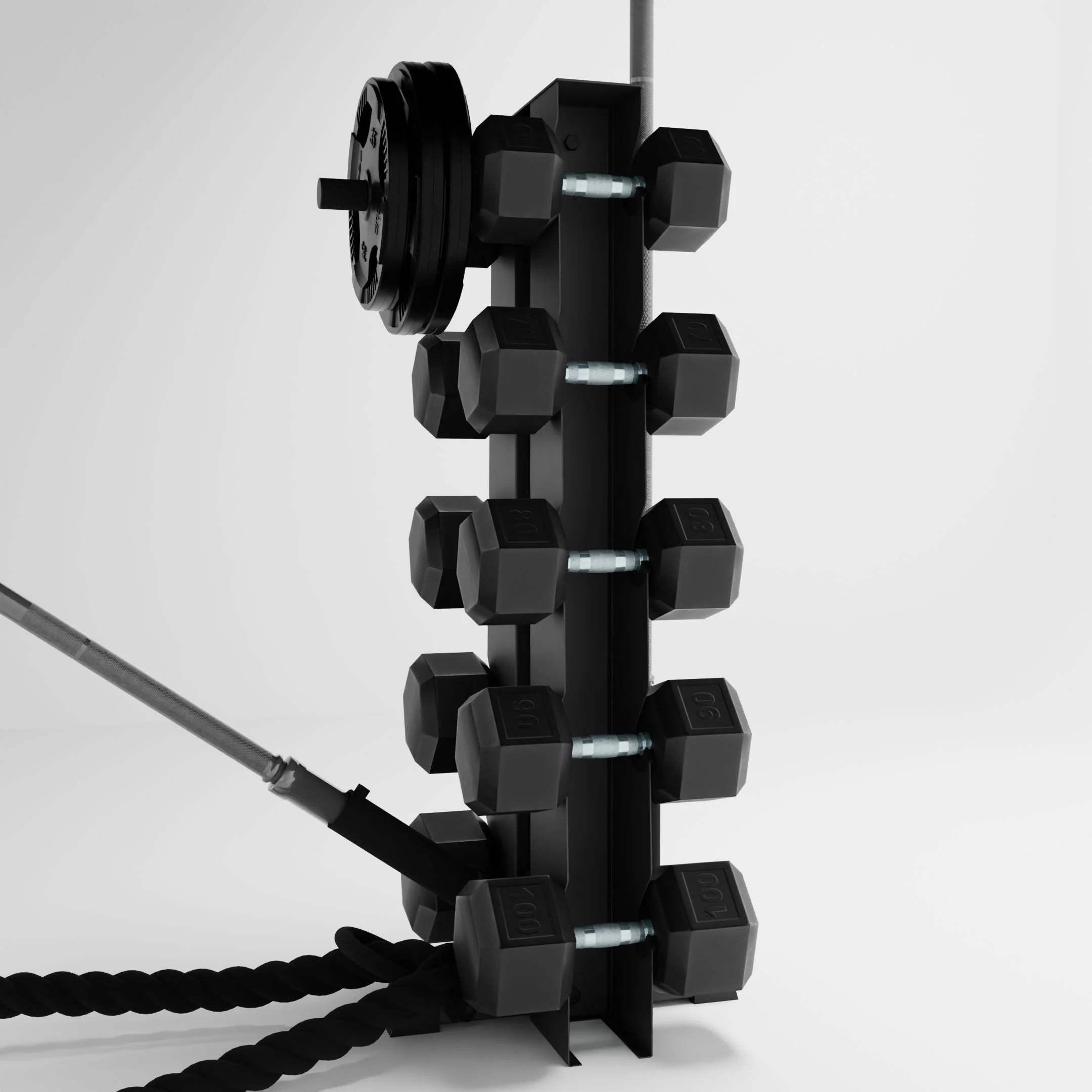 Alpha Elite | 5-Tier Vertical Dumbbell Storage Rack - Image 64