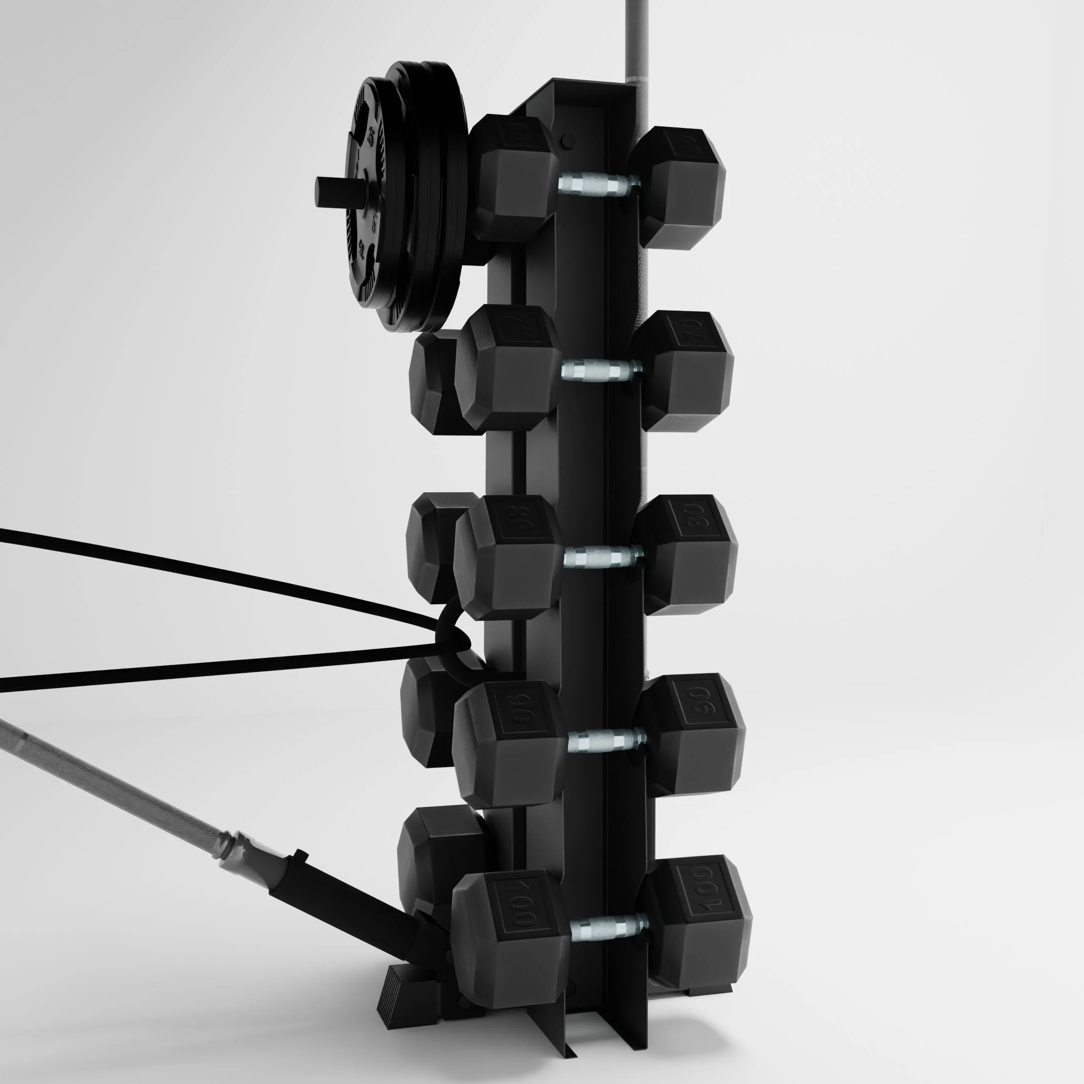 Alpha Elite | 5-Tier Vertical Dumbbell Storage Rack - Image 65