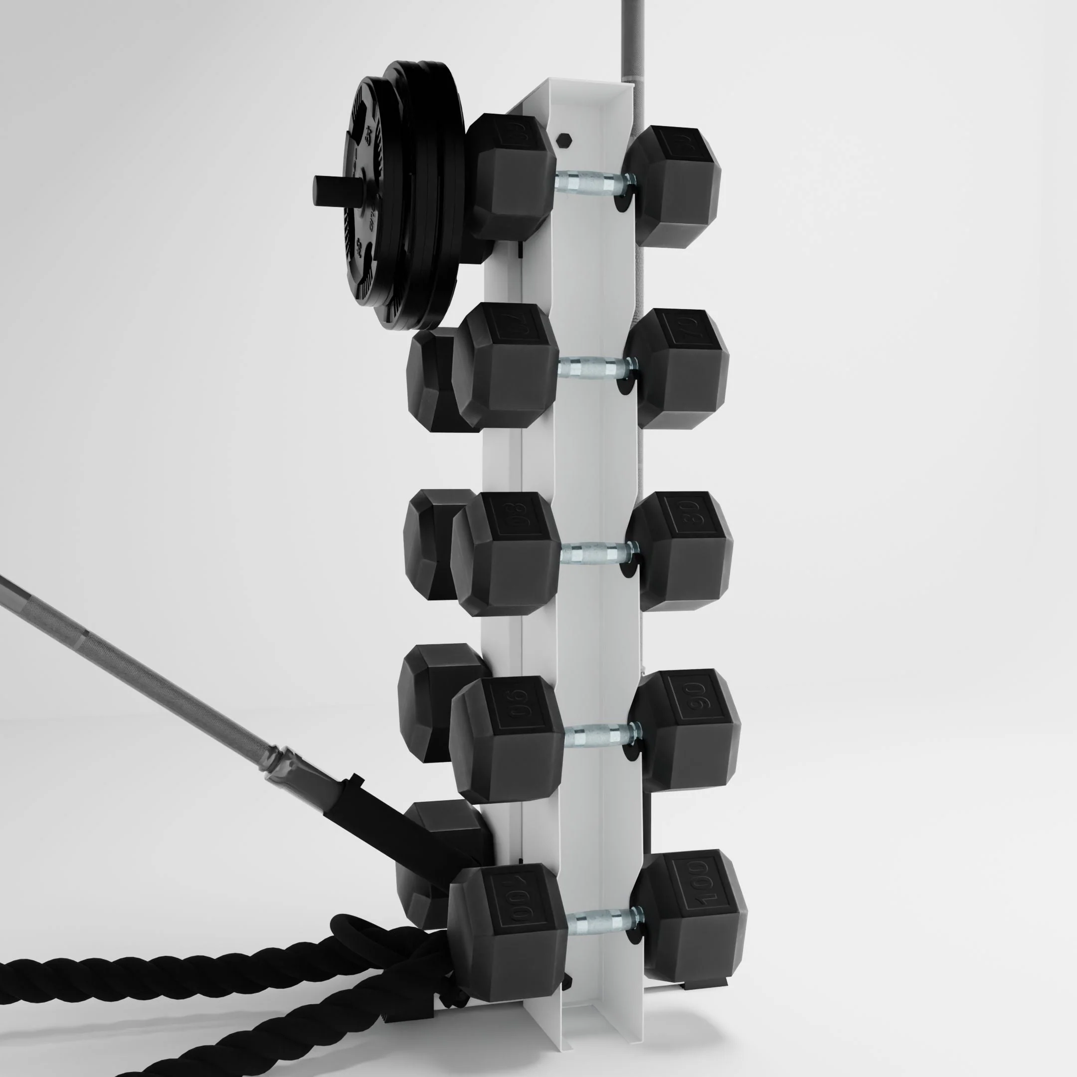 Alpha Elite | 5-Tier Vertical Dumbbell Storage Rack - Image 72