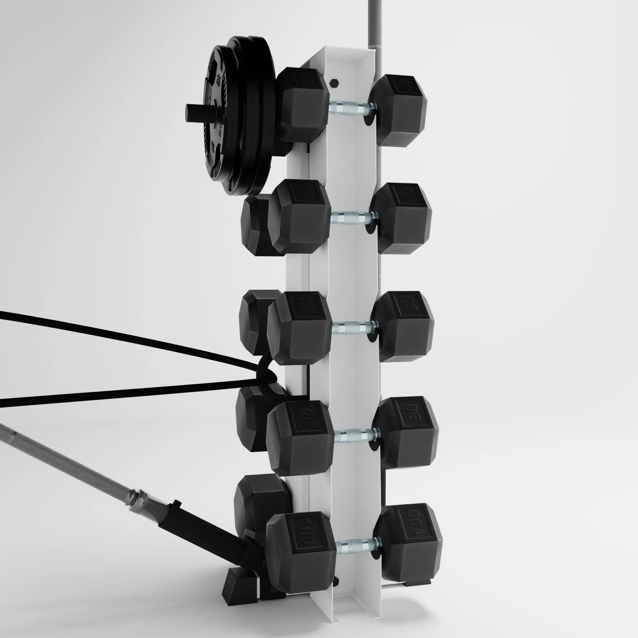 Alpha Elite | 5-Tier Vertical Dumbbell Storage Rack - Image 73