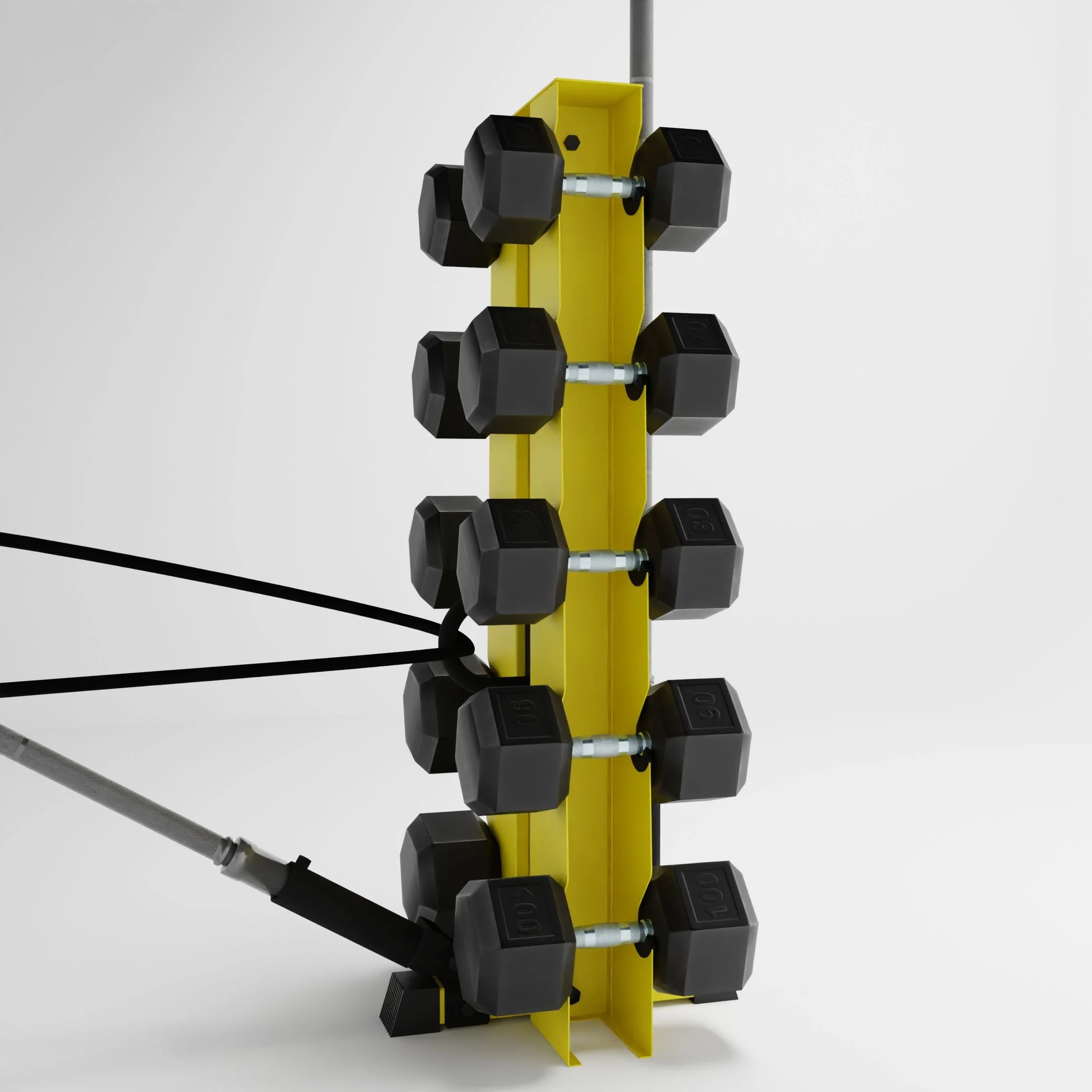 Alpha Elite | 5-Tier Vertical Dumbbell Storage Rack - Image 81