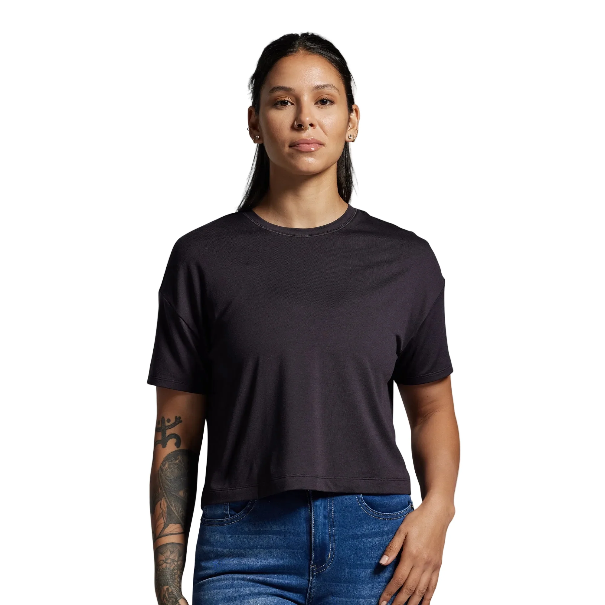 Premium Basic Crop Tee (Black)