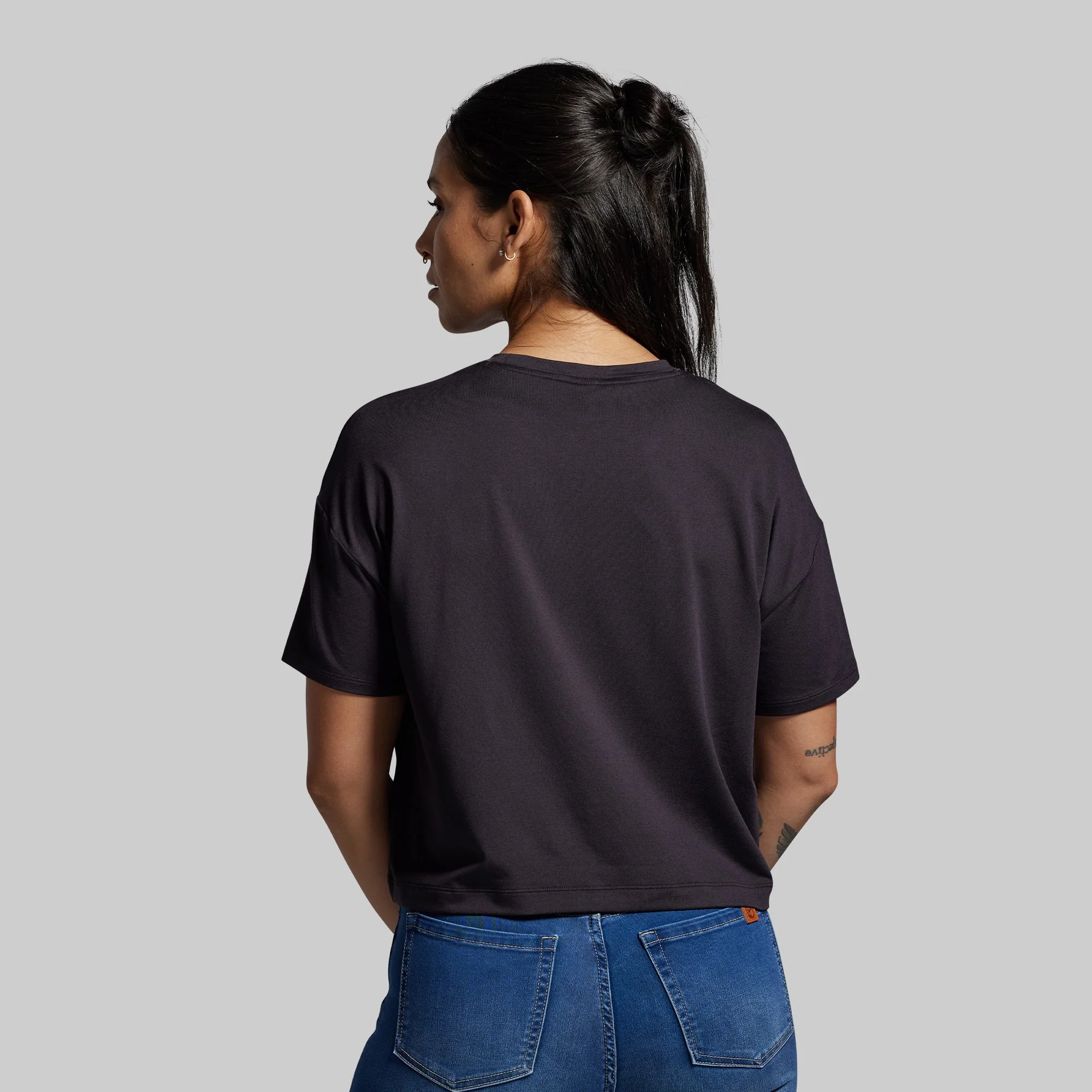 Premium Basic Crop Tee (Black) - Image 2