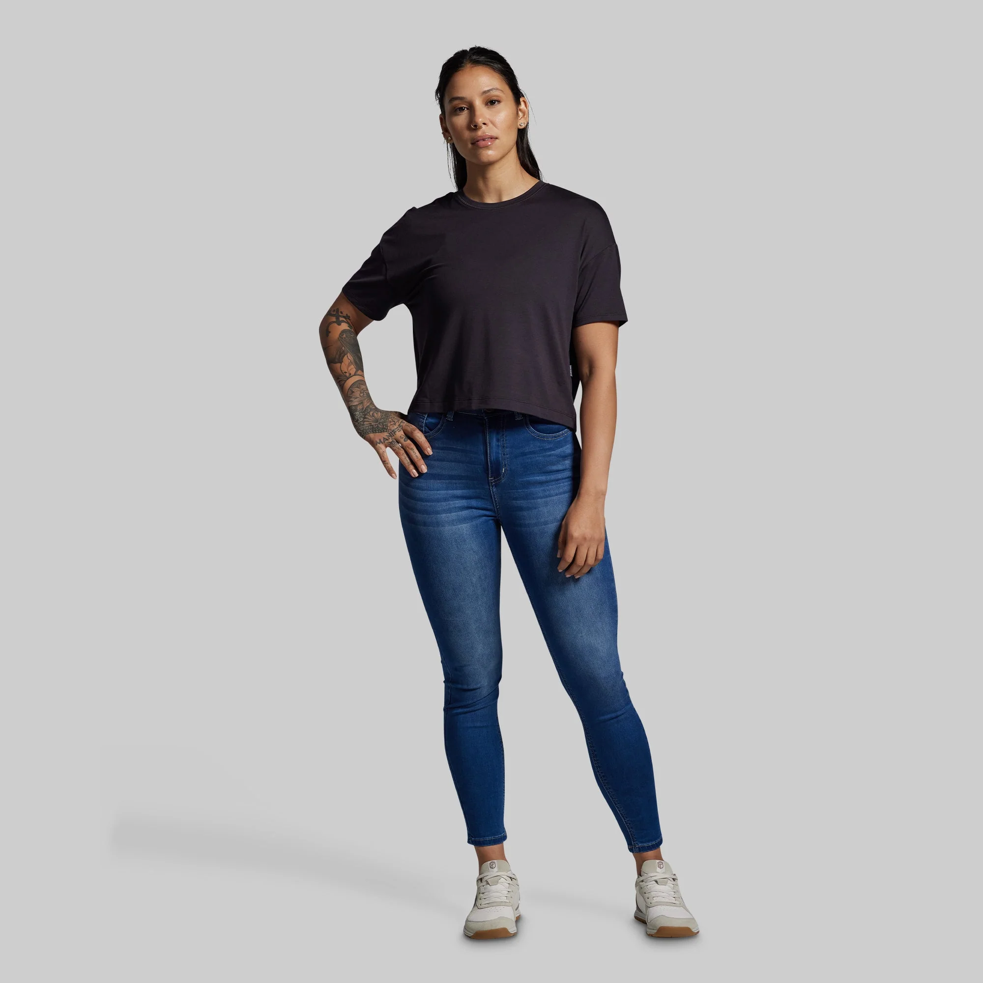 Premium Basic Crop Tee (Black) - Image 3