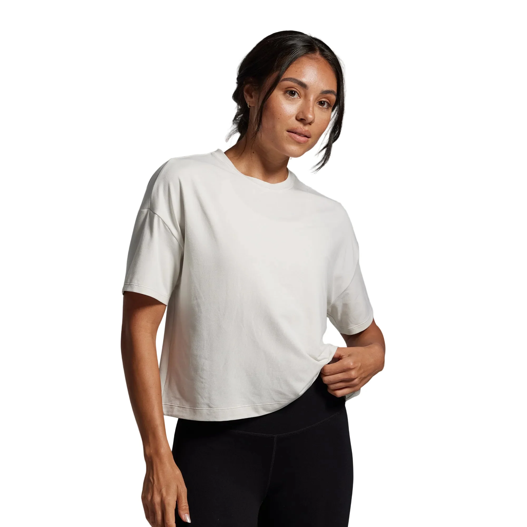 Premium Basic Crop Tee (Sand)