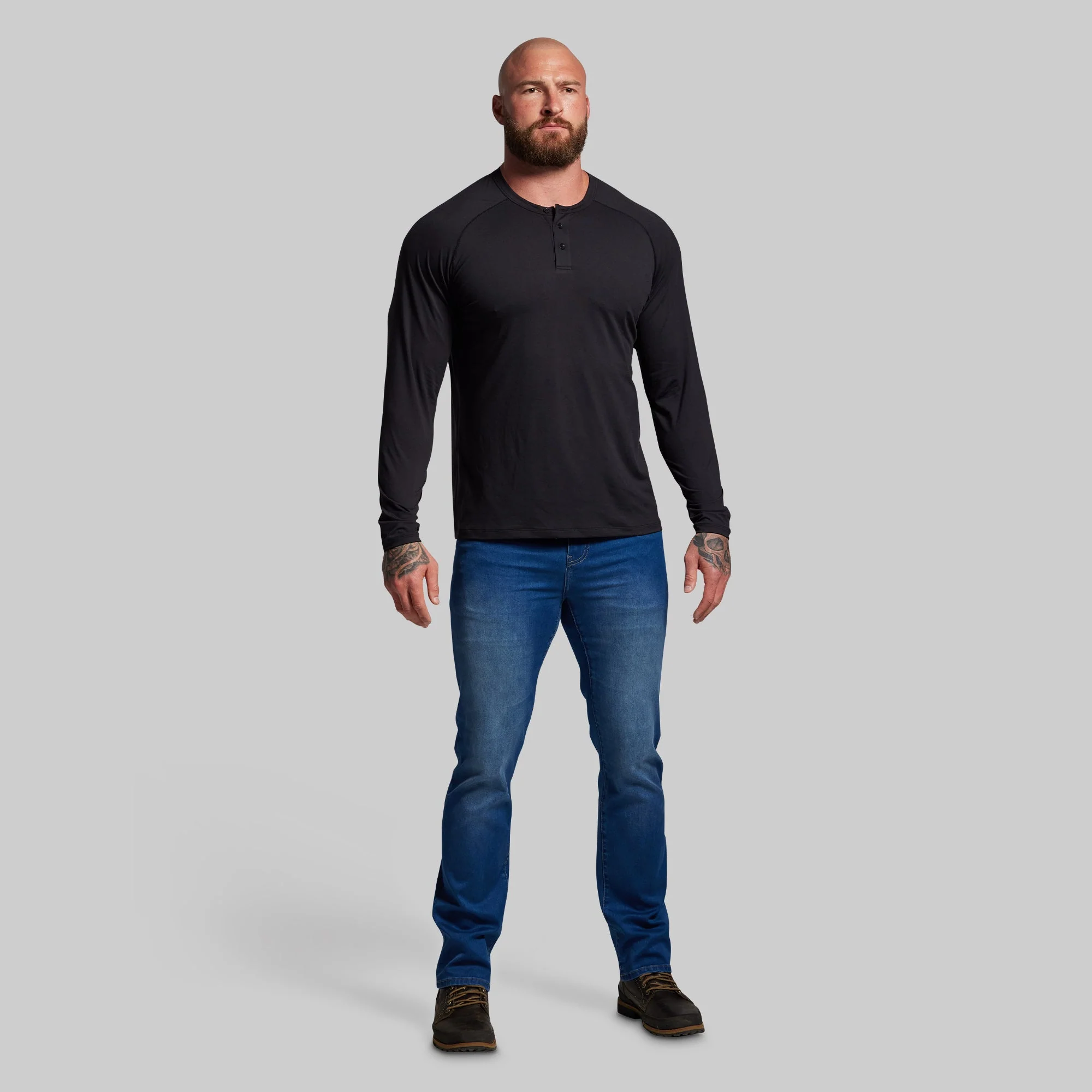 Premium Basic Henley (Black) - Image 4