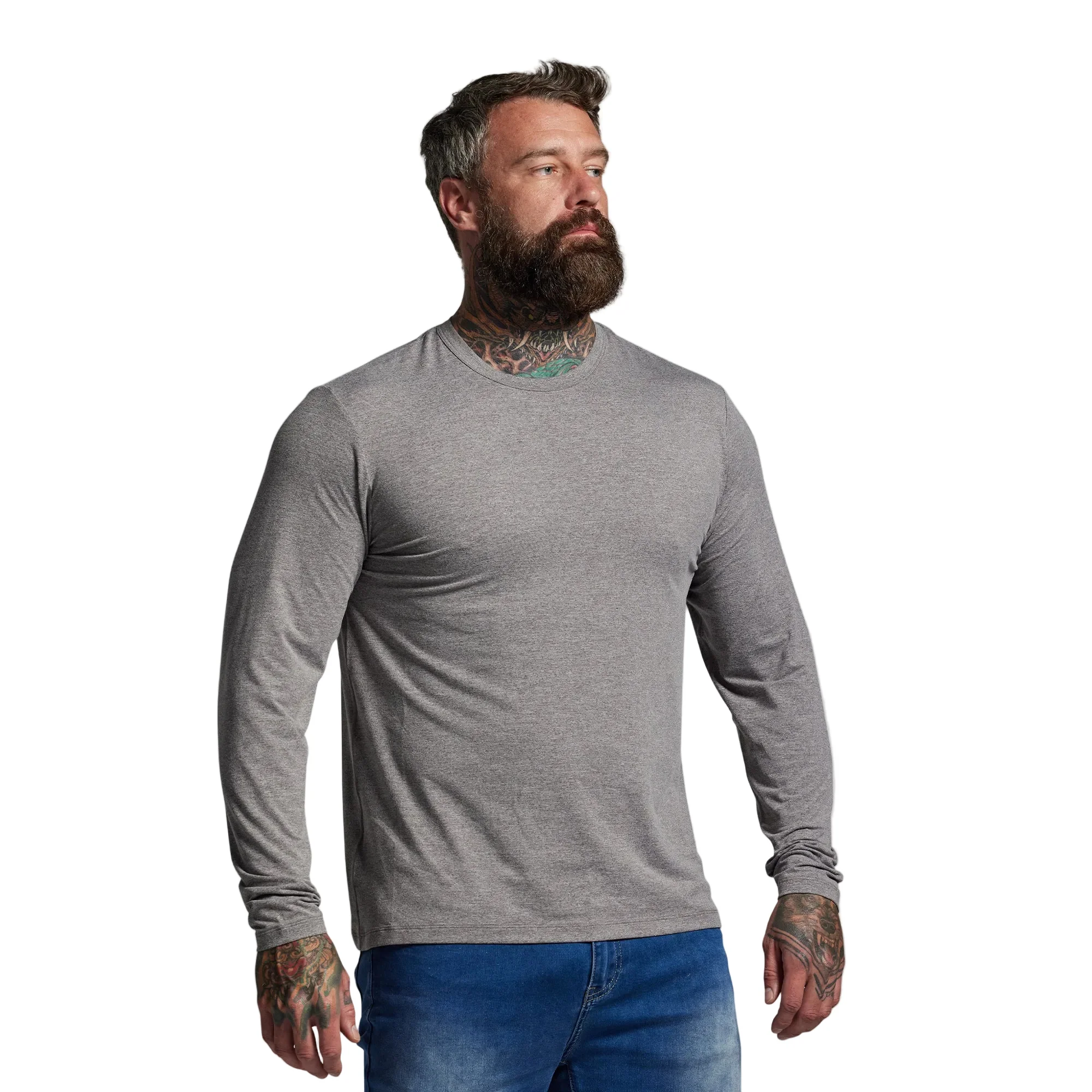 Premium Basic Long Sleeve (Heather Grey)