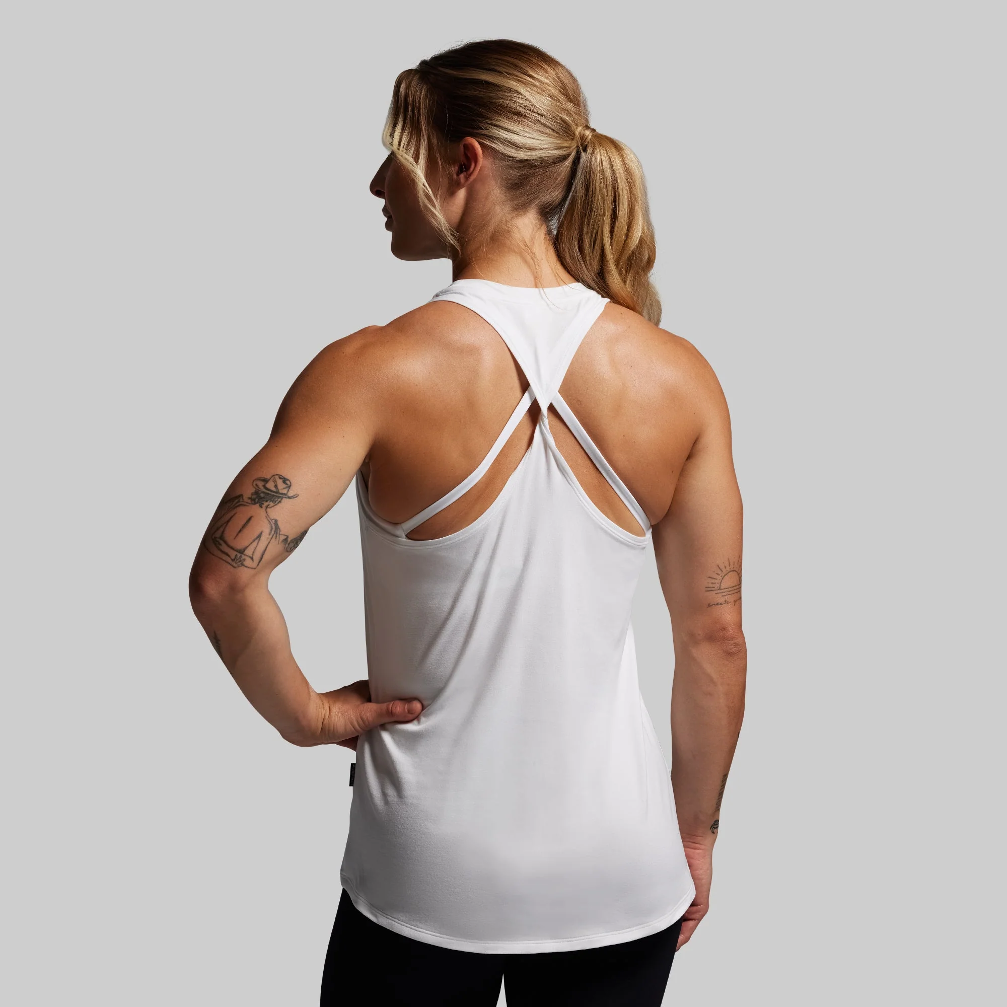 Premium Basic Twist Tank (White) - Image 3