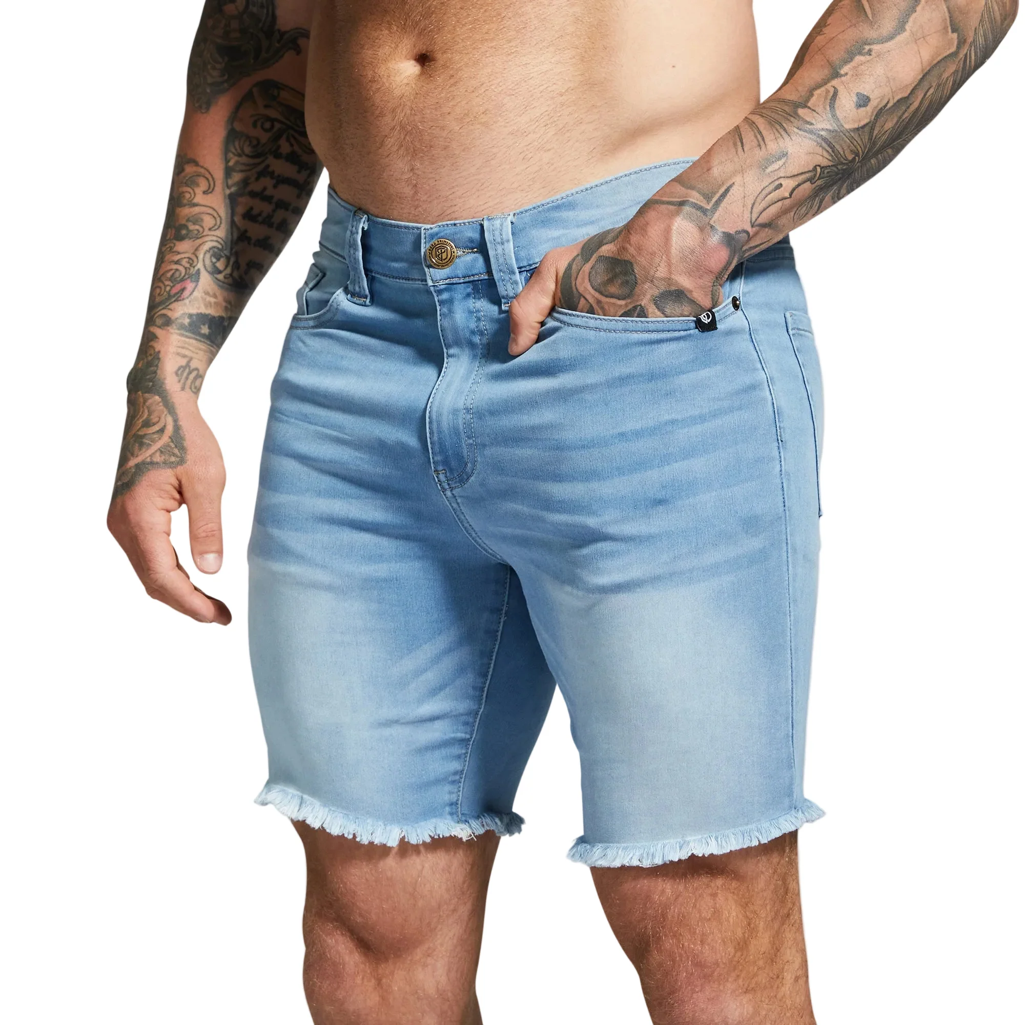 FLEX Stretchy Jort 7" (Light Wash)