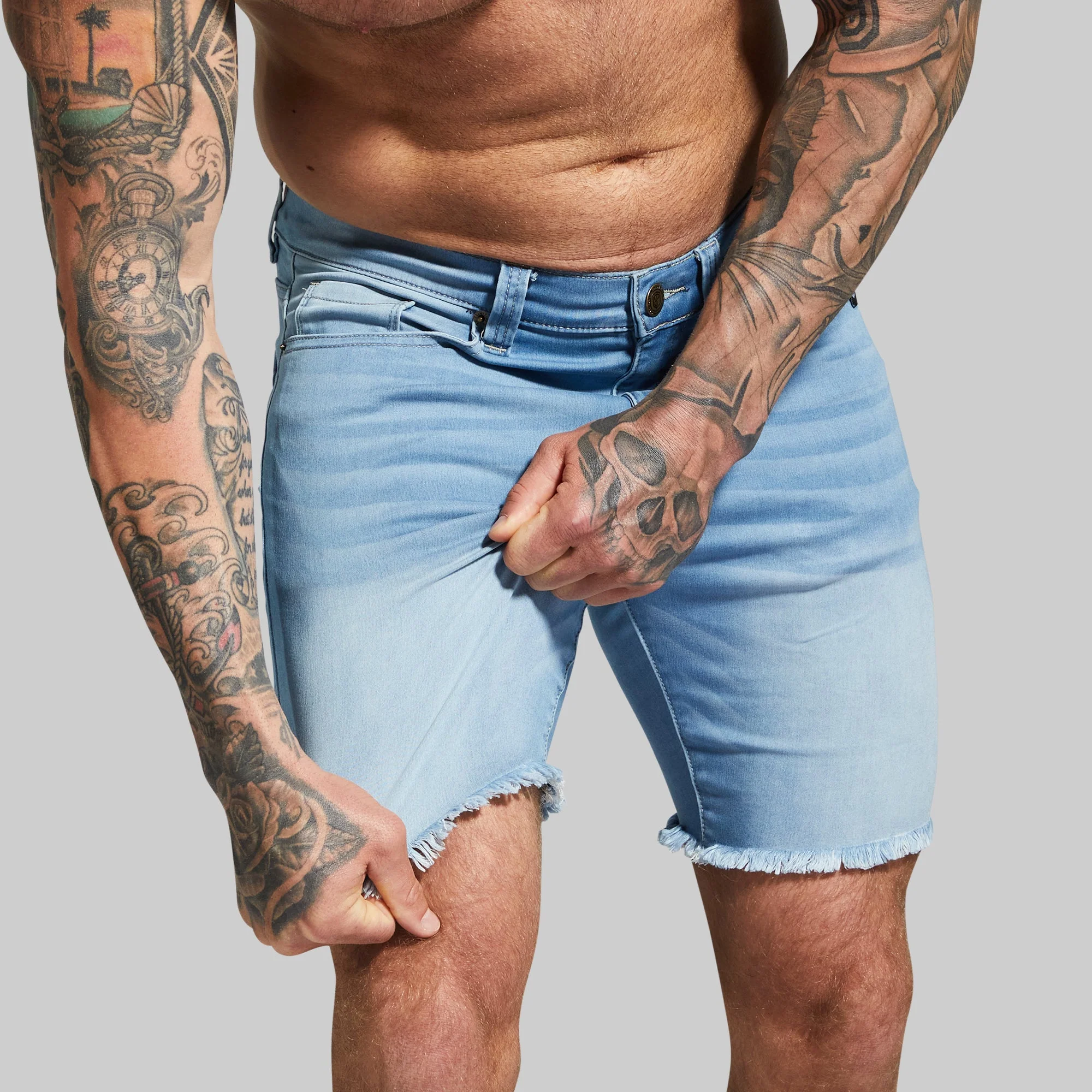 FLEX Stretchy Jort 7" (Light Wash) - Image 2