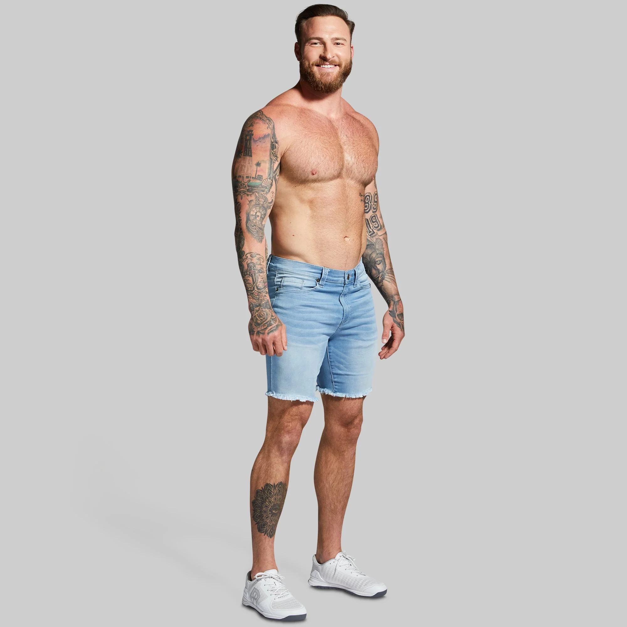 FLEX Stretchy Jort 7" (Light Wash) - Image 6