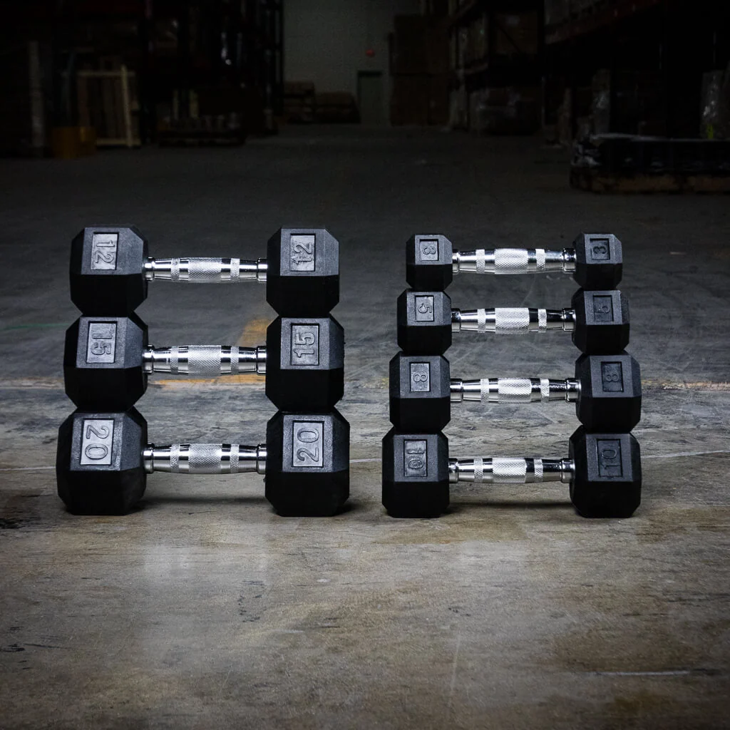 PRx Rubber Hex Dumbbells Sets - Image 4