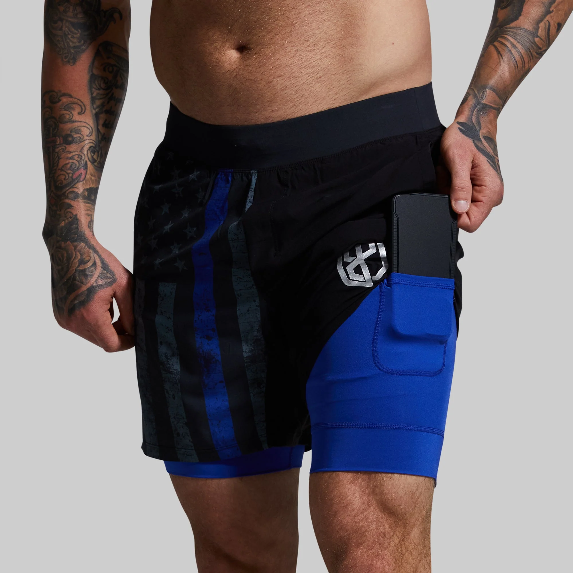 Versatile Short w/ Compression 7" (Thin Blue Line Gunmetal) - Image 2