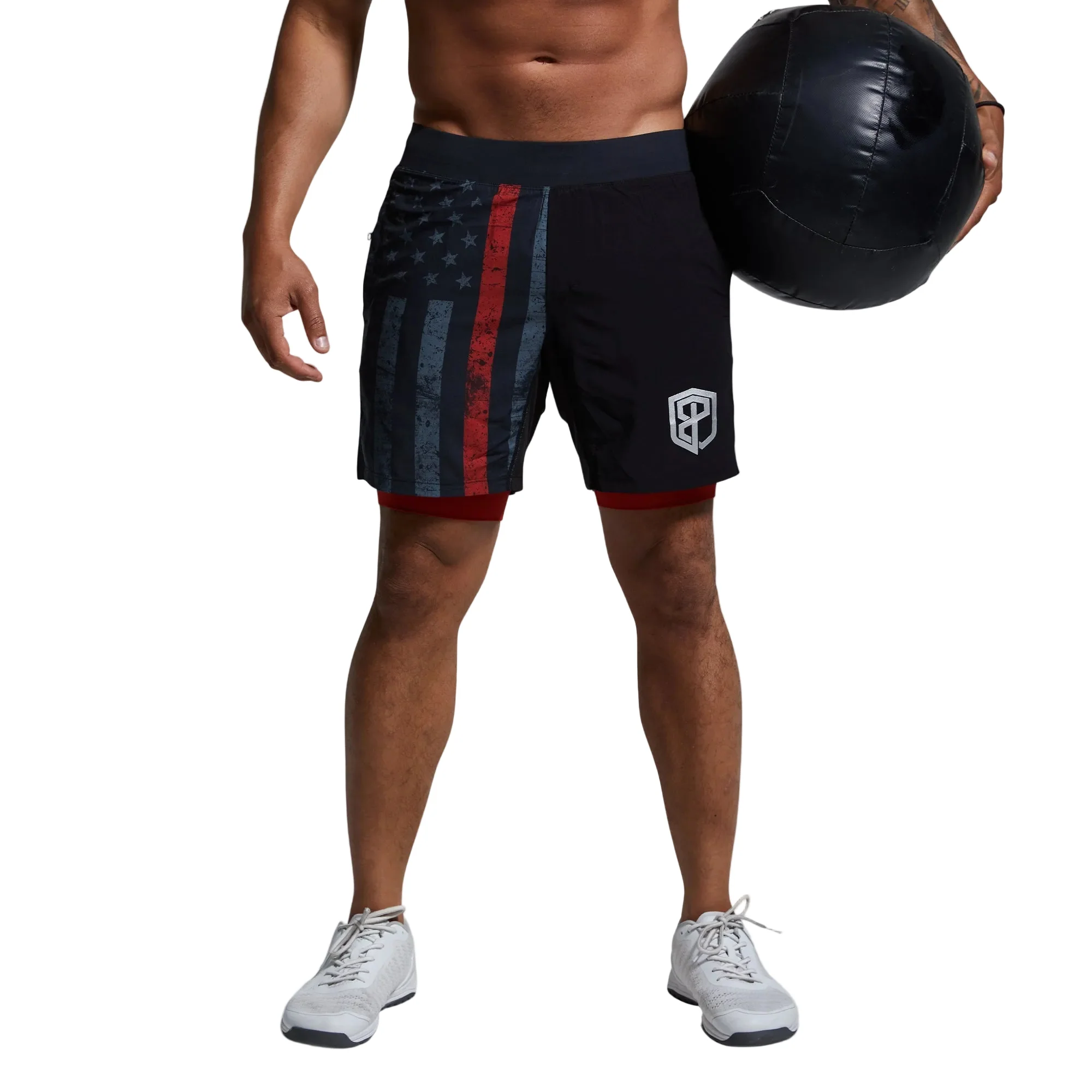 Versatile Short w/ Compression 7" (Thin Red Line Gunmetal)