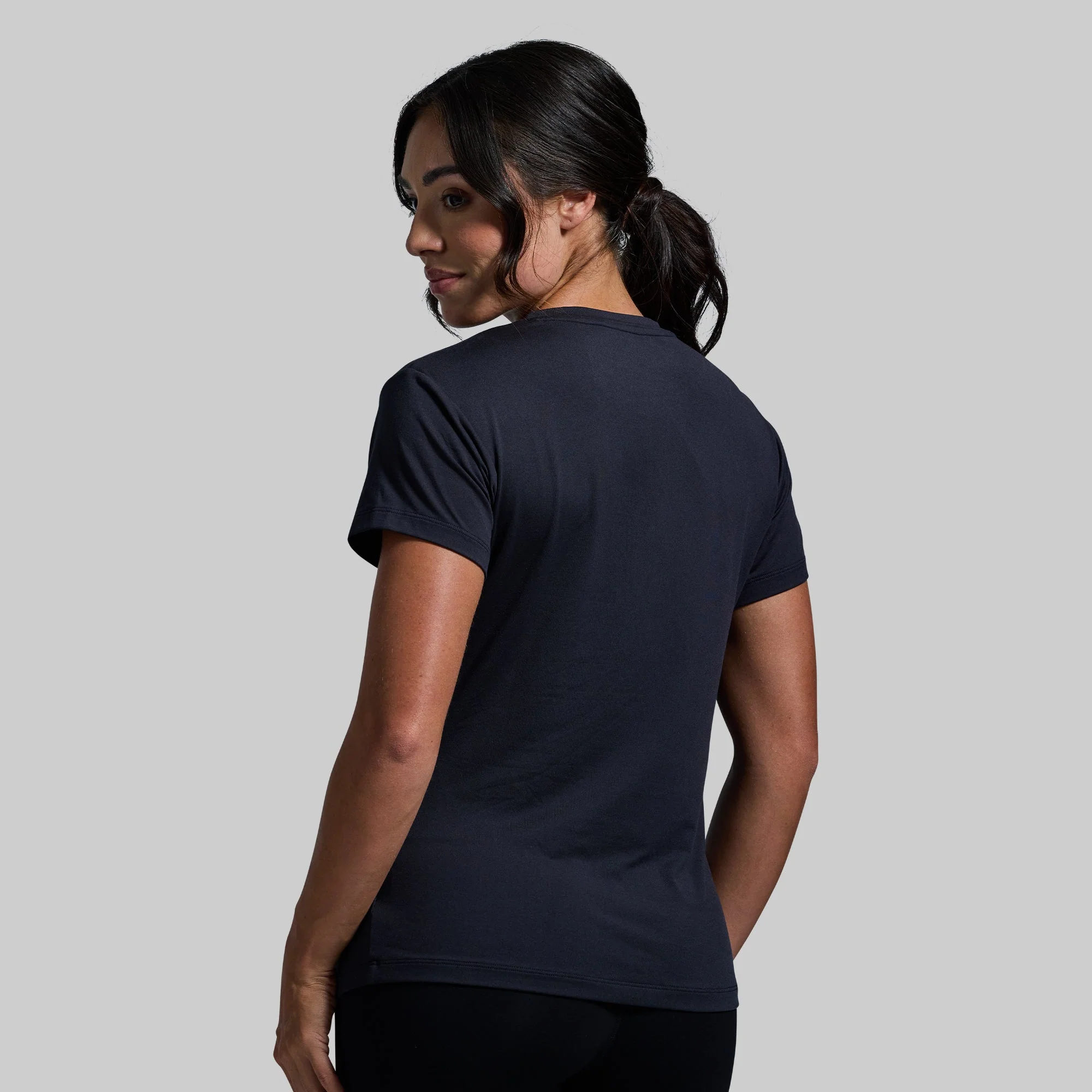 Women's Premium Basic Crew (Black) - Image 2