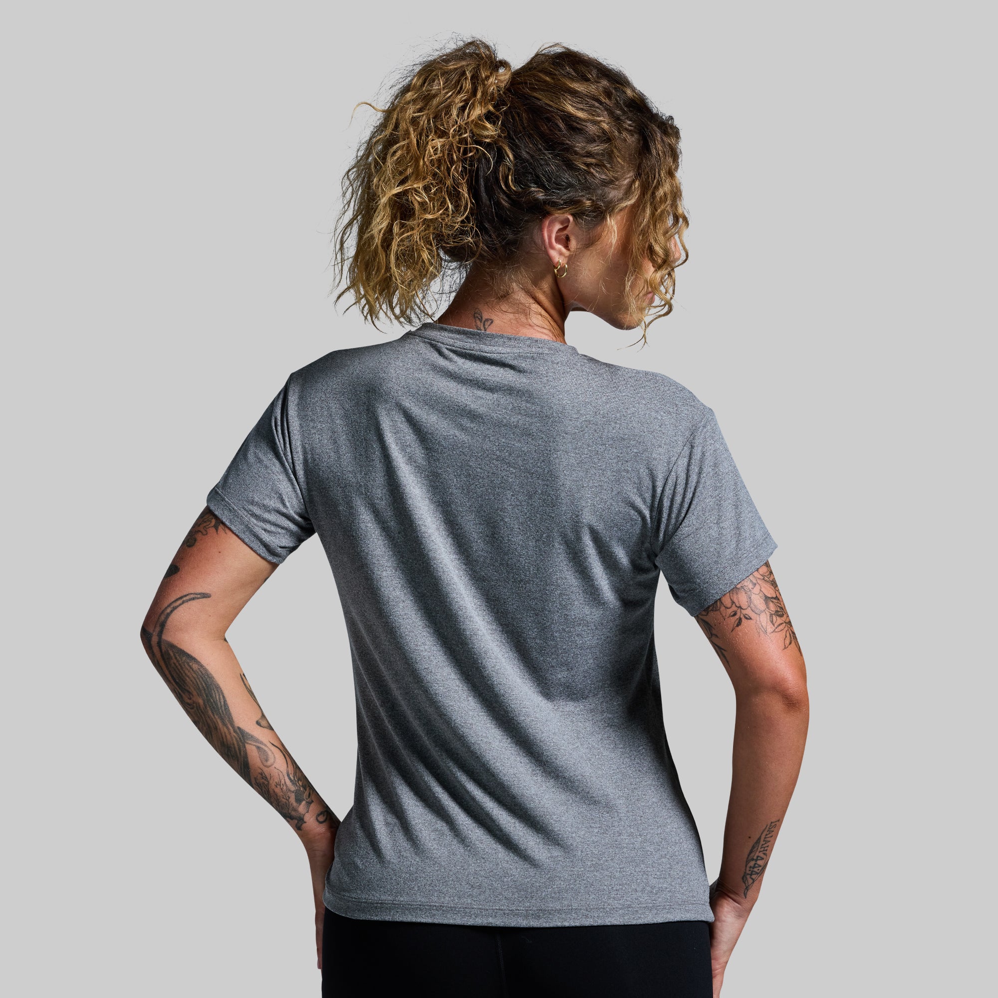 Women's Premium Basic Crew (Heather Grey) - Image 2